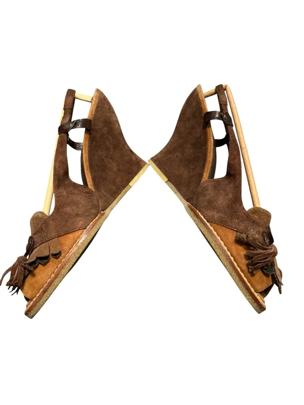 Nine West Kaneshar Wedge Suede Slingbacks SZ 9